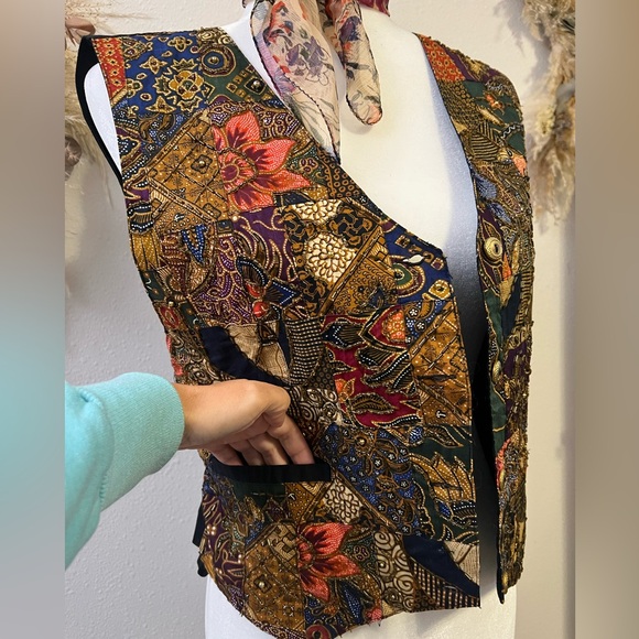 Passports of Pier 1 Imports Patchwork Embellished Vest - Picture 3 of 6